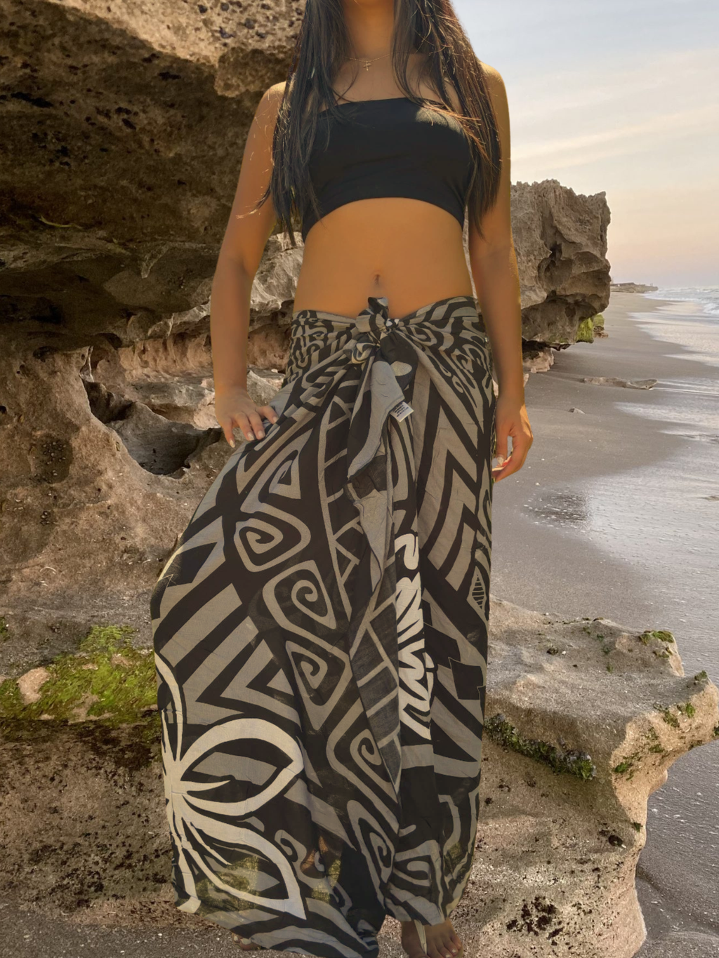 Olina Sarong Pareo - Black