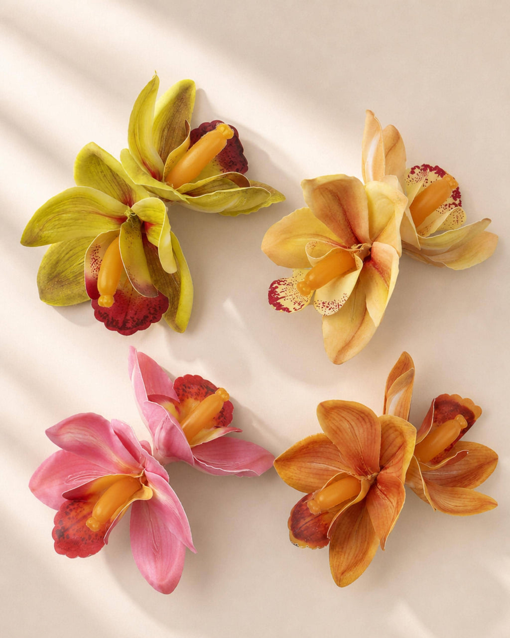 Tropical Orchid Flower Hair Clip Bundle Foam Hand Made Accessory