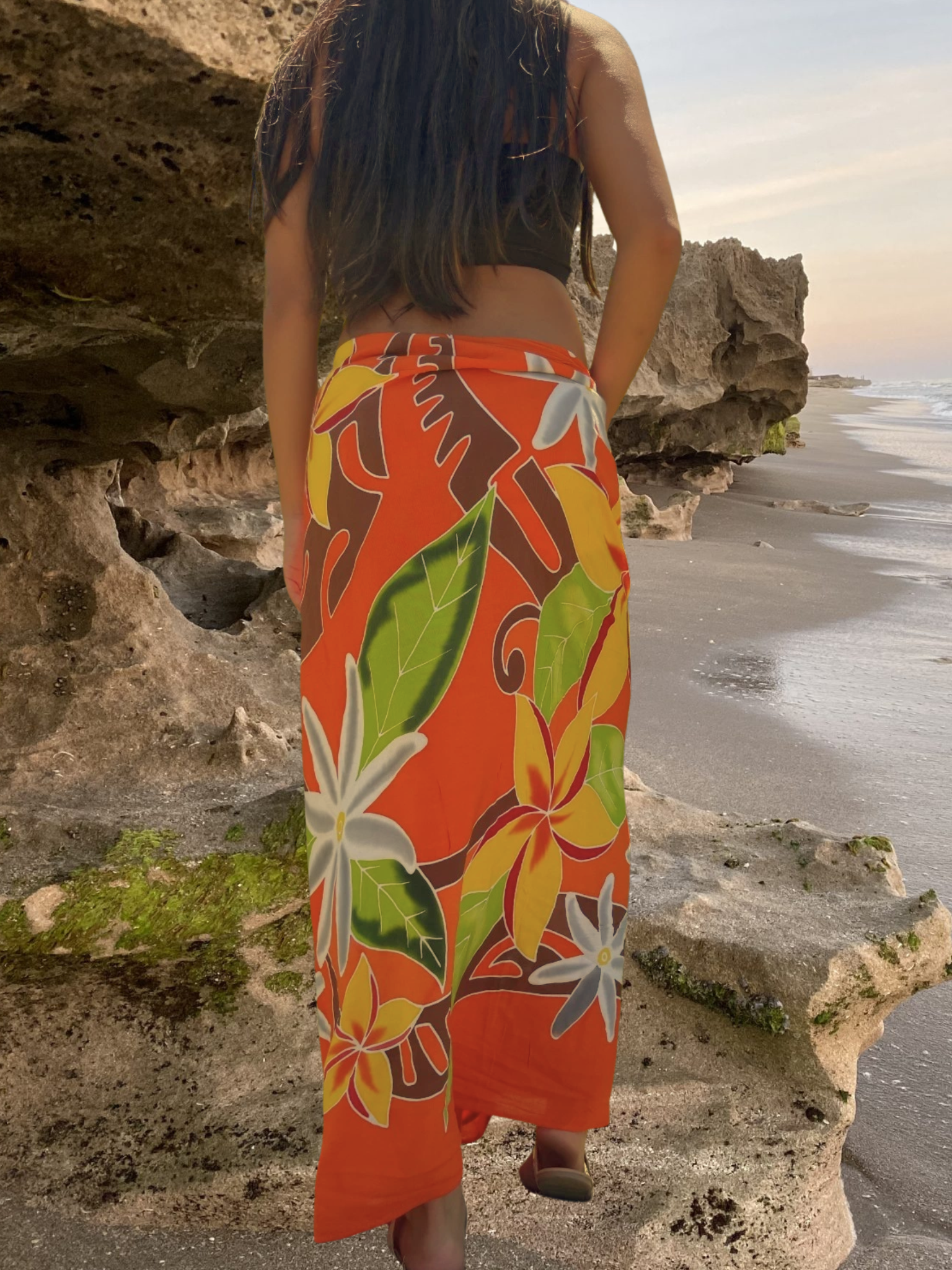 Mikala Sarong Pareo - Orange