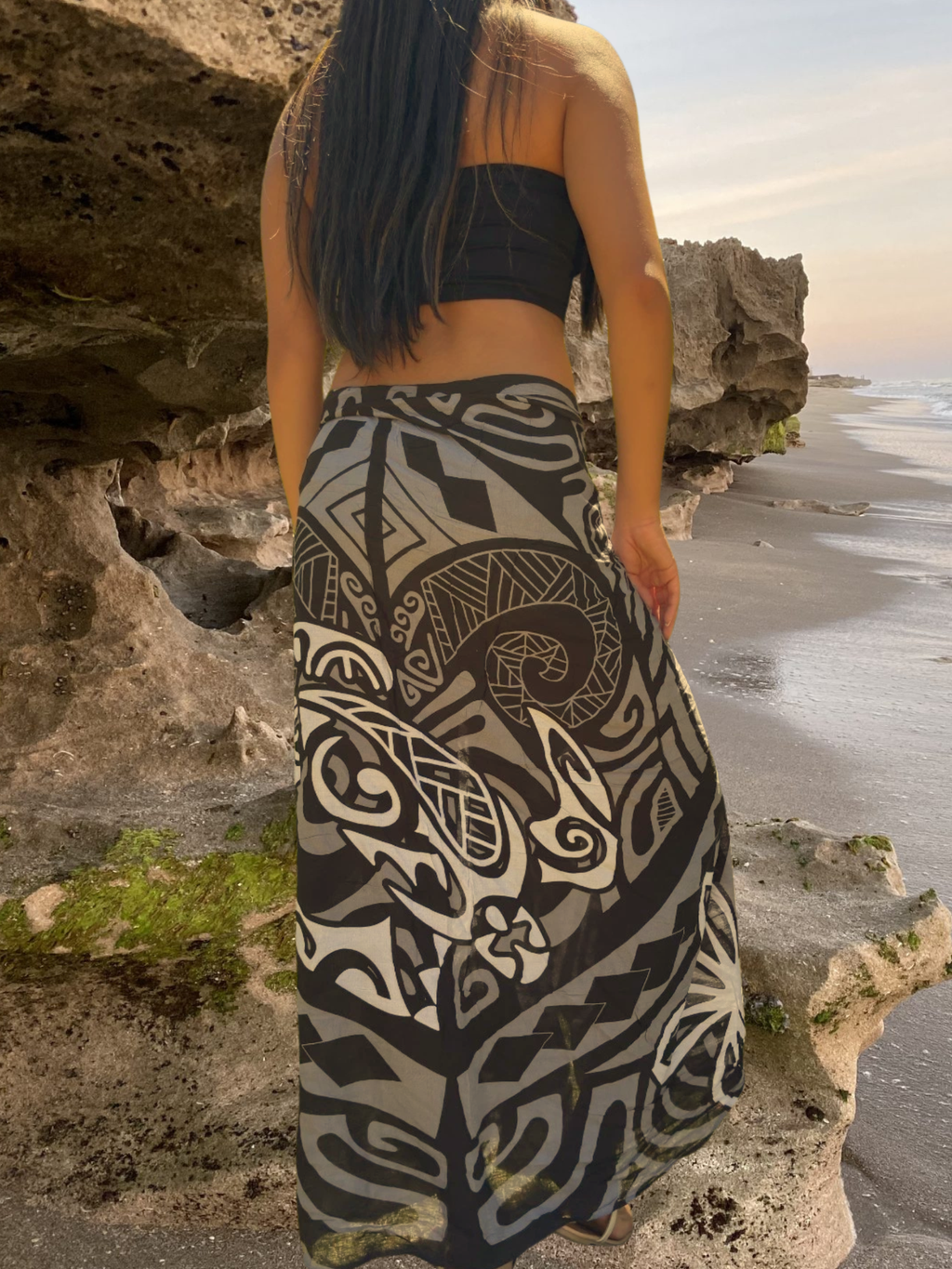 Olina Sarong Pareo - Black