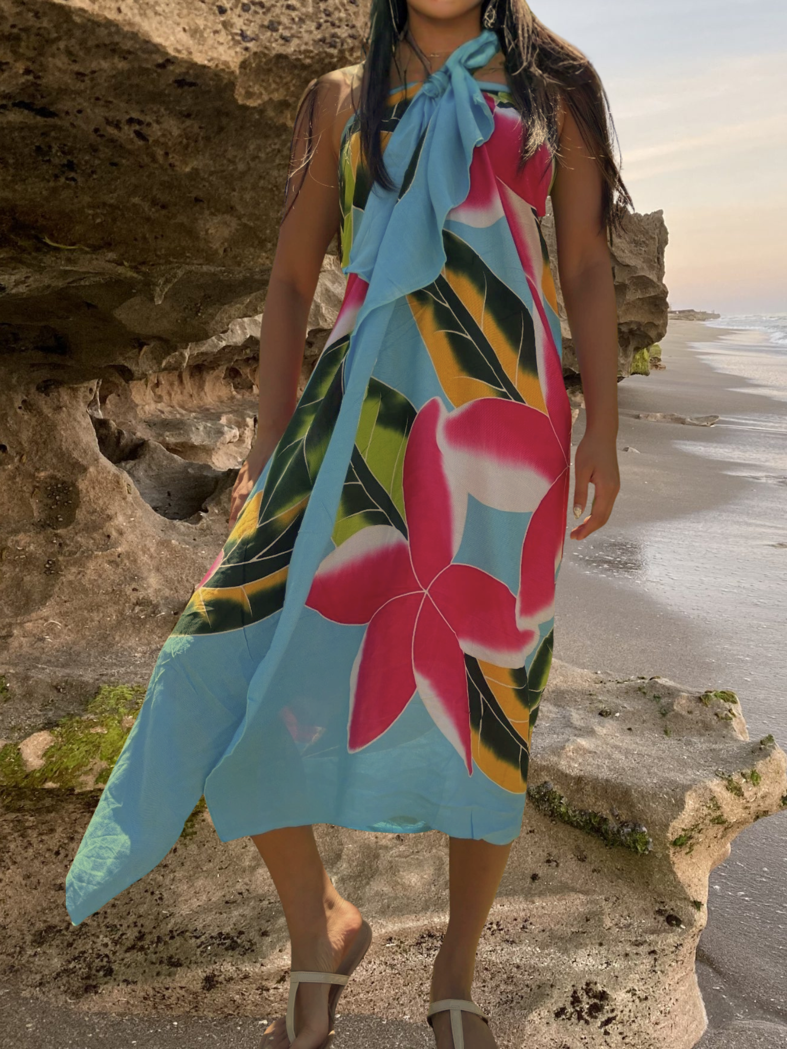 Nanea Sarong Pareo - Turquoise