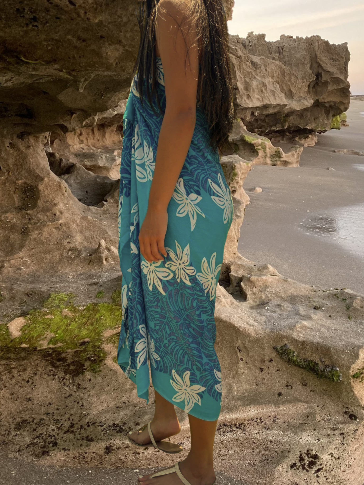 Malia Sarong Pareo - Turquoise Blue