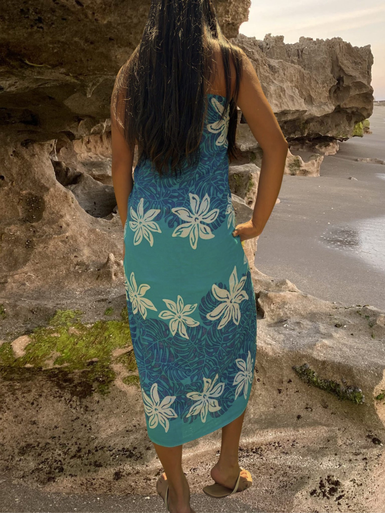 Malia Sarong Pareo - Turquoise Blue
