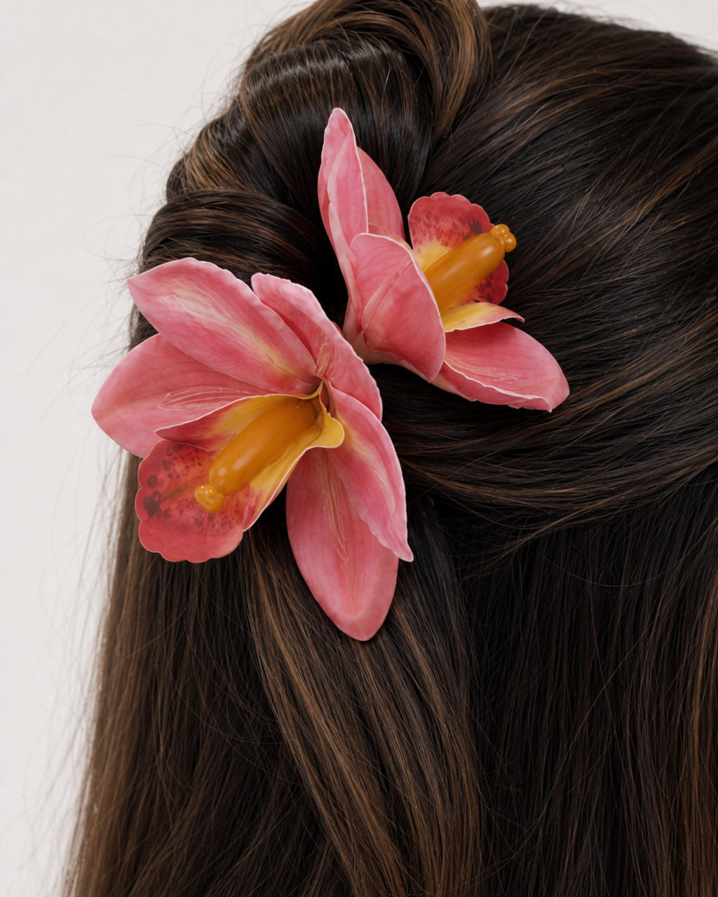 Tropical Orchid Flower Hair Clip Bundle Foam Hand Made Accessory