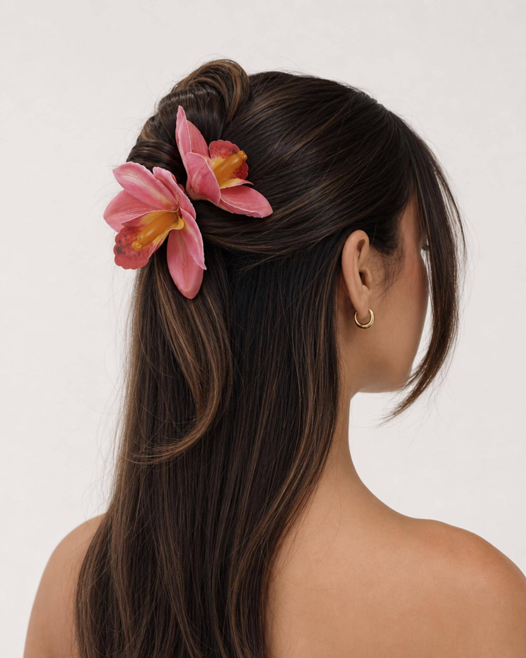 Tropical Orchid Flower Hair Clip Bundle Foam Hand Made Accessory