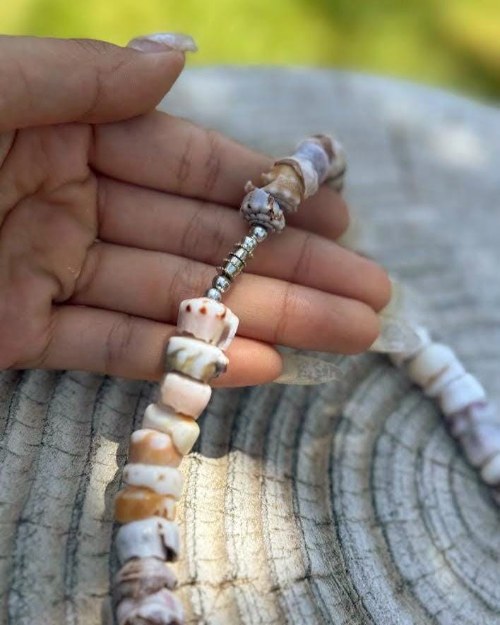 Hawaiian Cream Puka Sea Shell Hand Made Natural 20" Necklace Unisex Surfer Jewelry