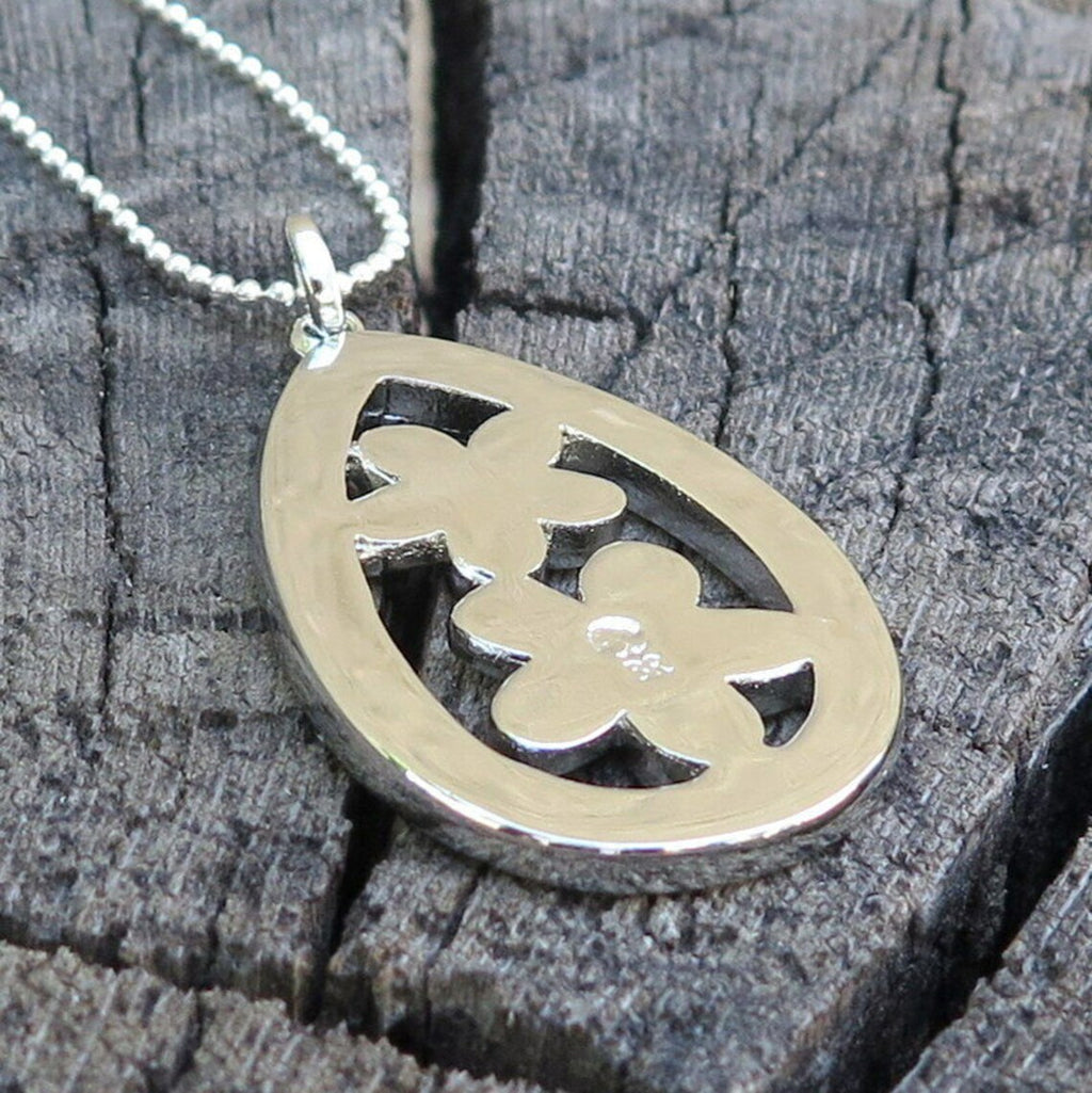 Plumeria Hoop Koa Wood Pendant