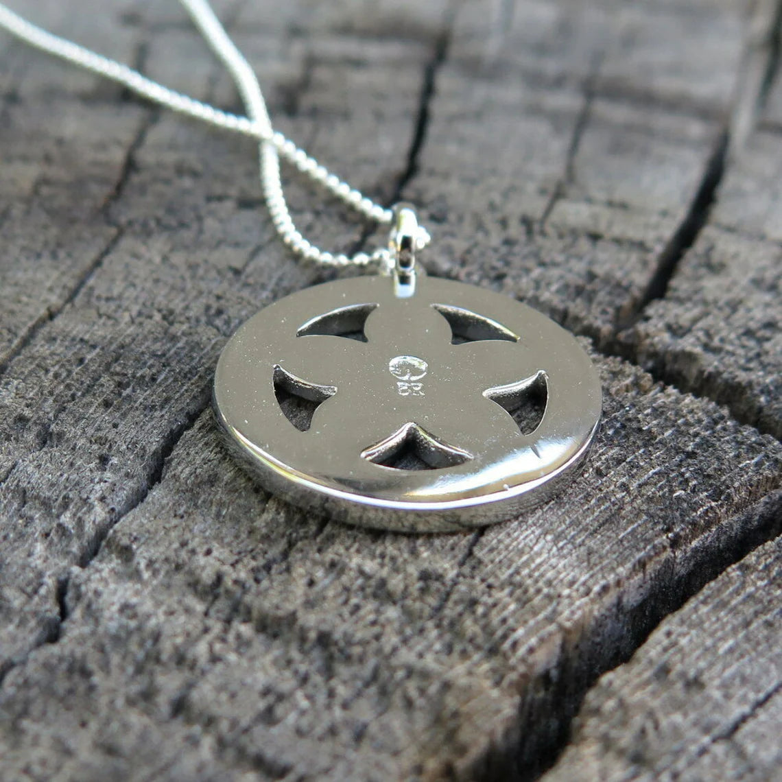 Plumeria Hoop Koa Wood Pendant