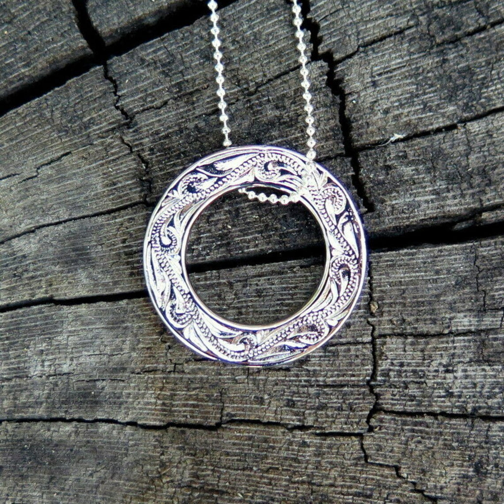 Hoop Koa Wood Pendant