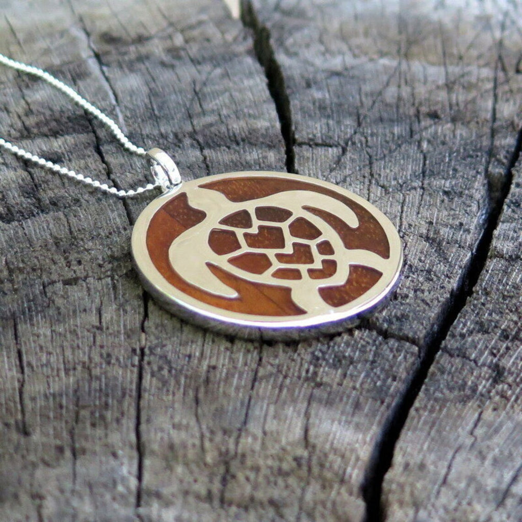 Honu Hoop Koa Wood Pendant
