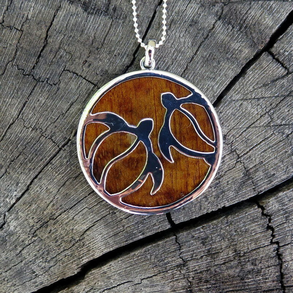 Honu Hoop Koa Wood Pendant