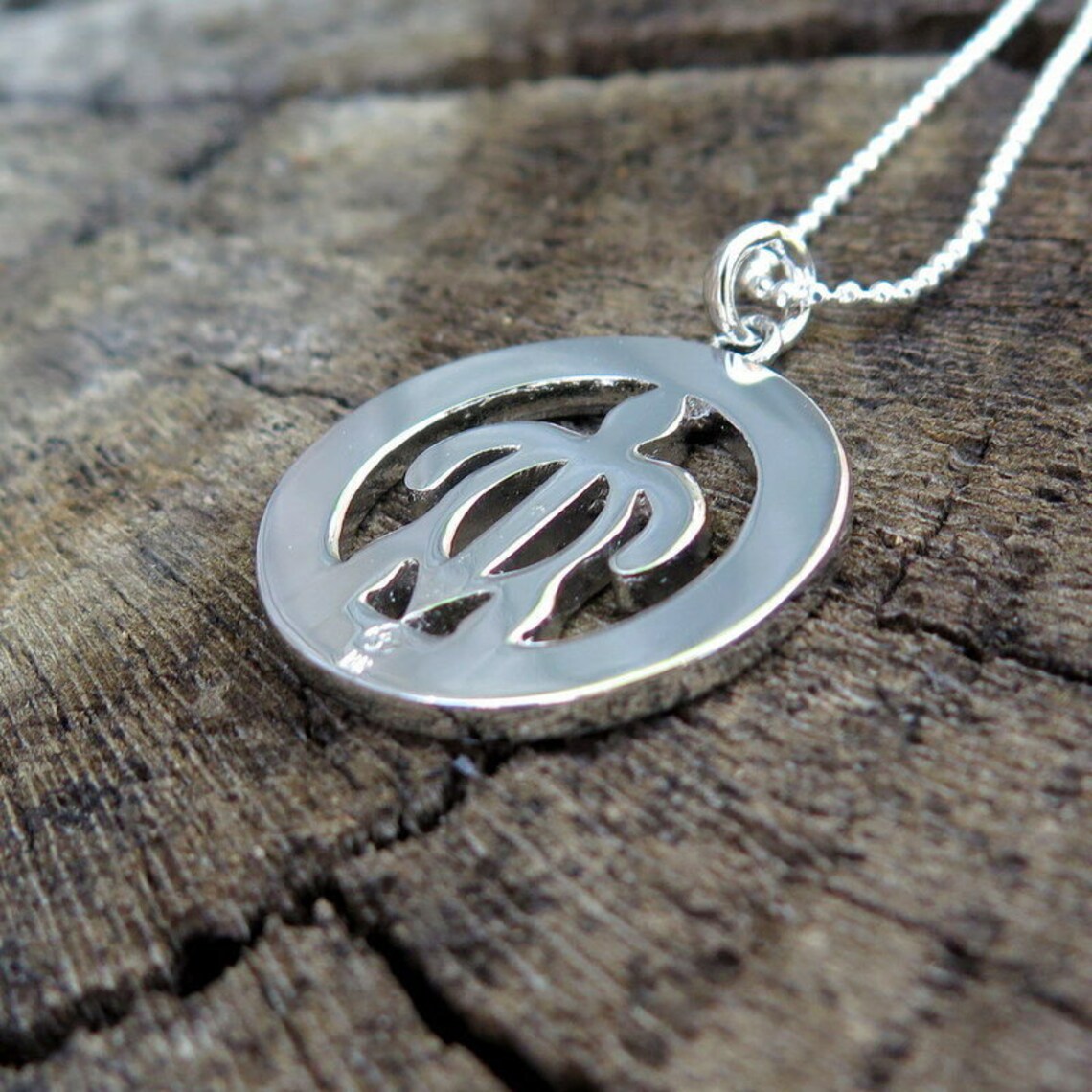 Honu Hoop Koa Wood Pendant