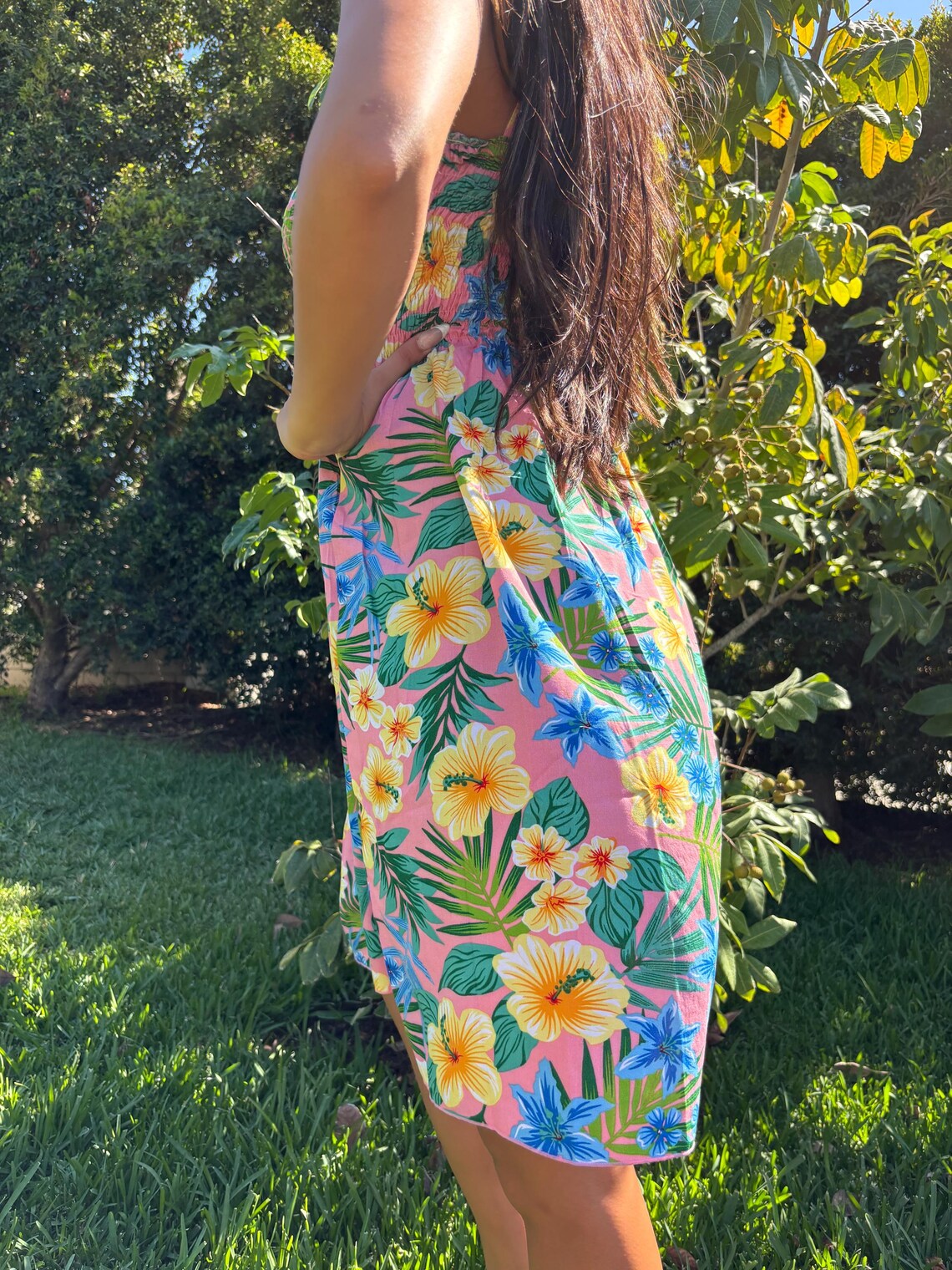 Puanani Sun Dress - Pink Floral