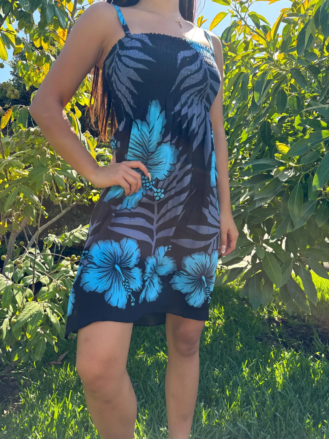 Anela Sun Dress - Blue