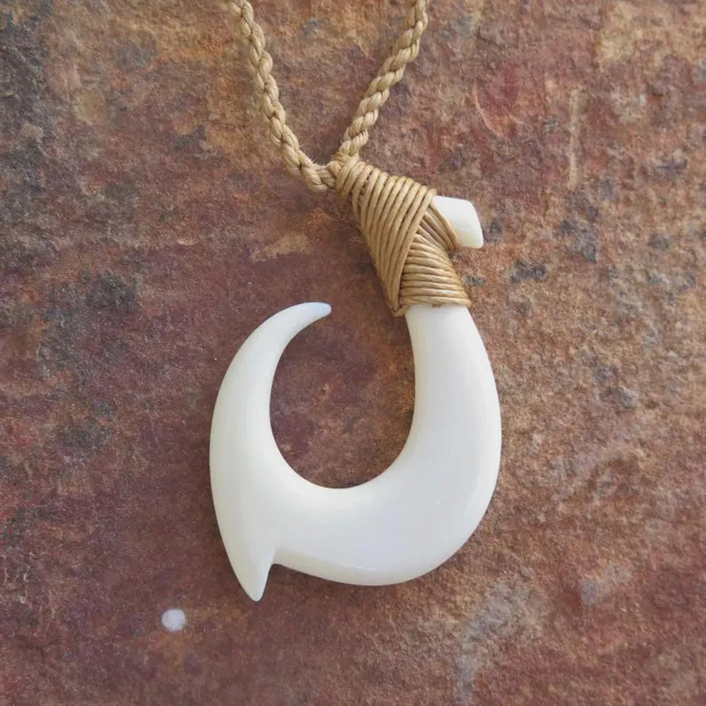 Maori Mini Engraved Fish Hook Pendant