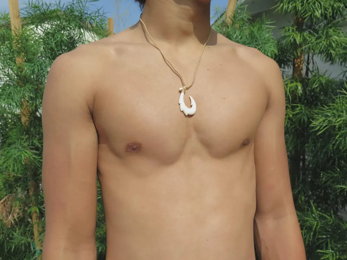 Maori Dragon Scale Fish Hook Pendant