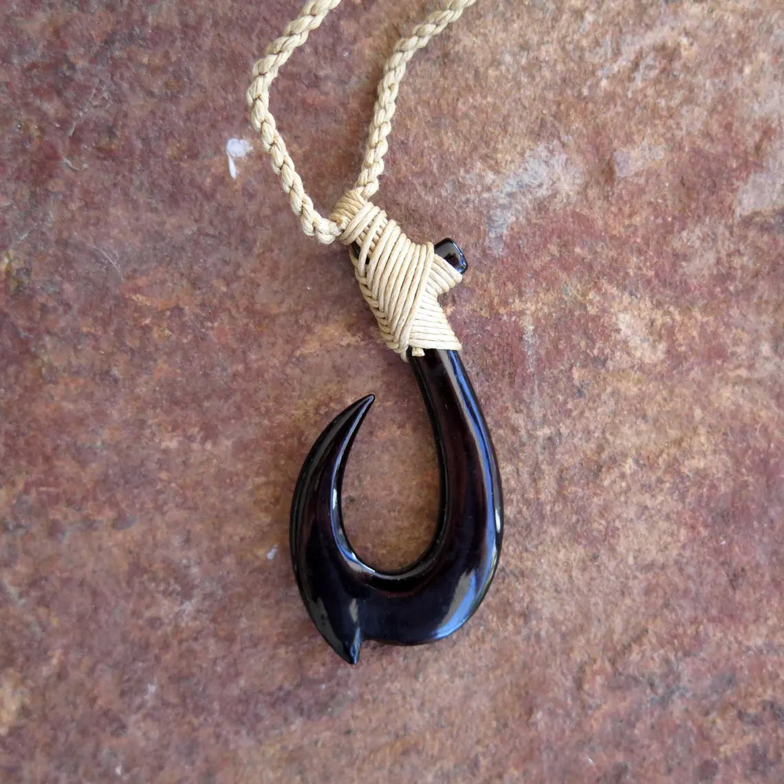 Maori Slim Fish Hook Pendant