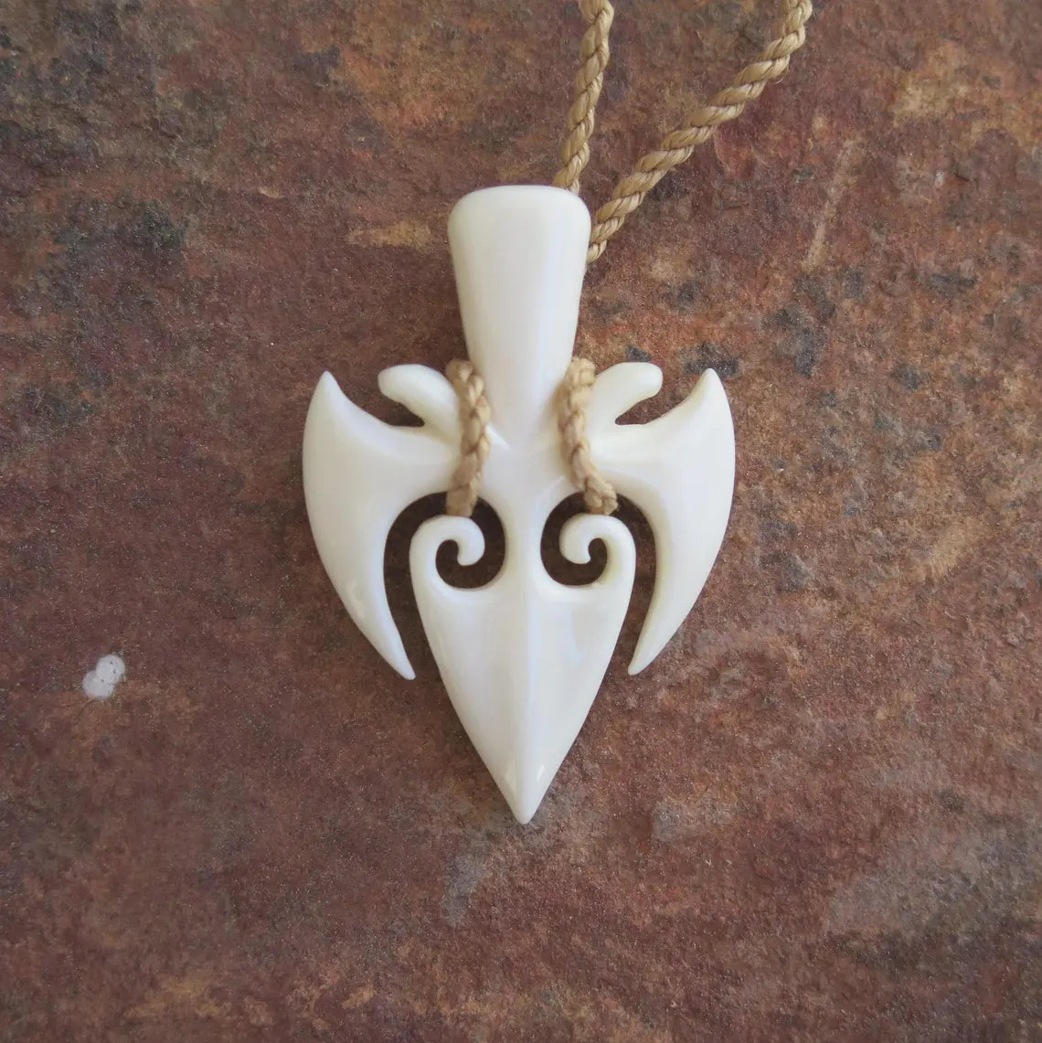 Maori Koru Arrowhead Pendant