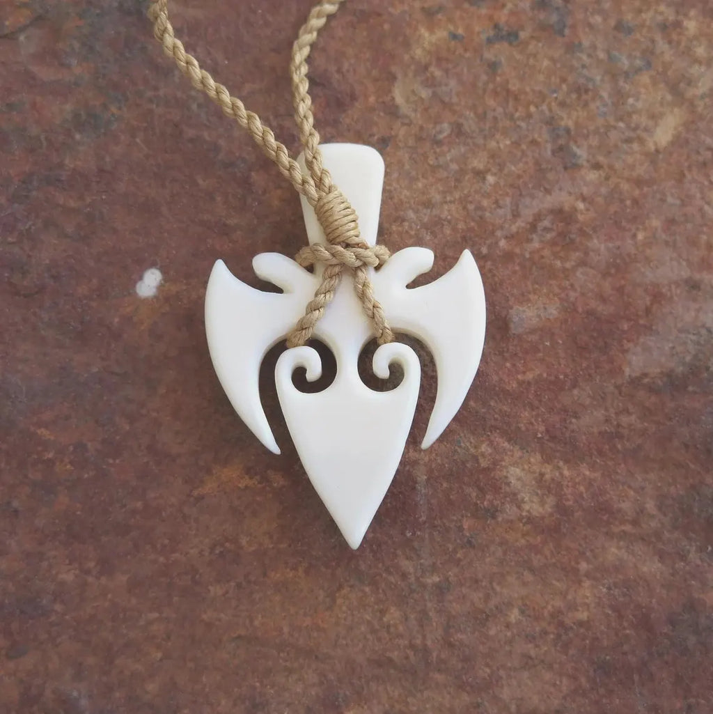 Maori Koru Arrowhead Pendant