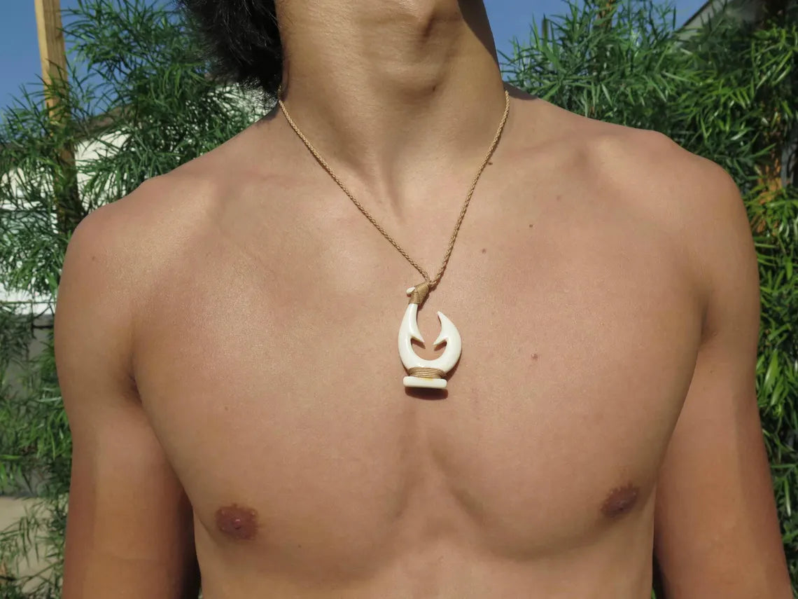 Maori Wrapped Fish Hook Pendant