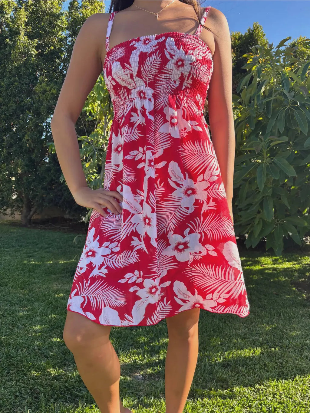 Palila Sun Dress - Red