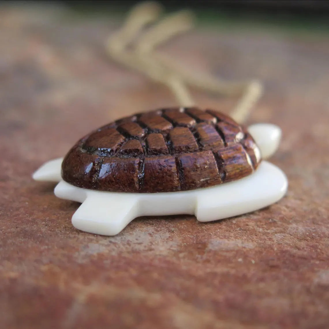 Honu Wood Shell Pendant