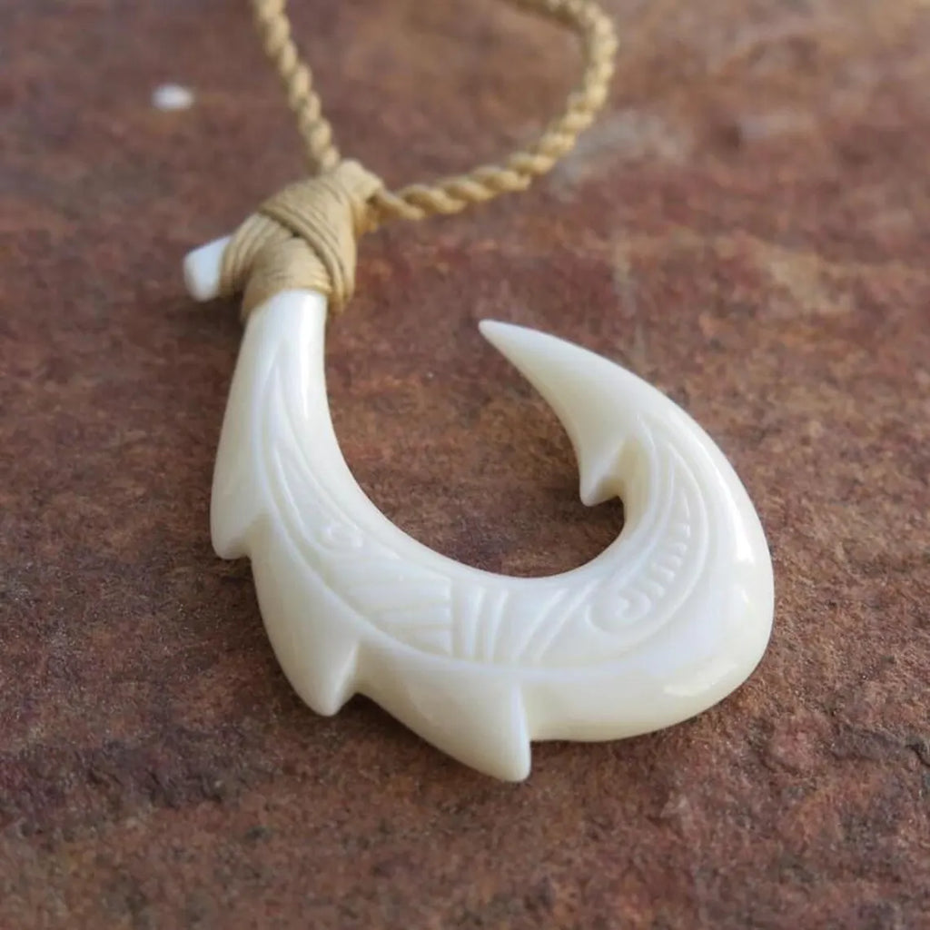 Maori Dragon Scale Fish Hook Pendant