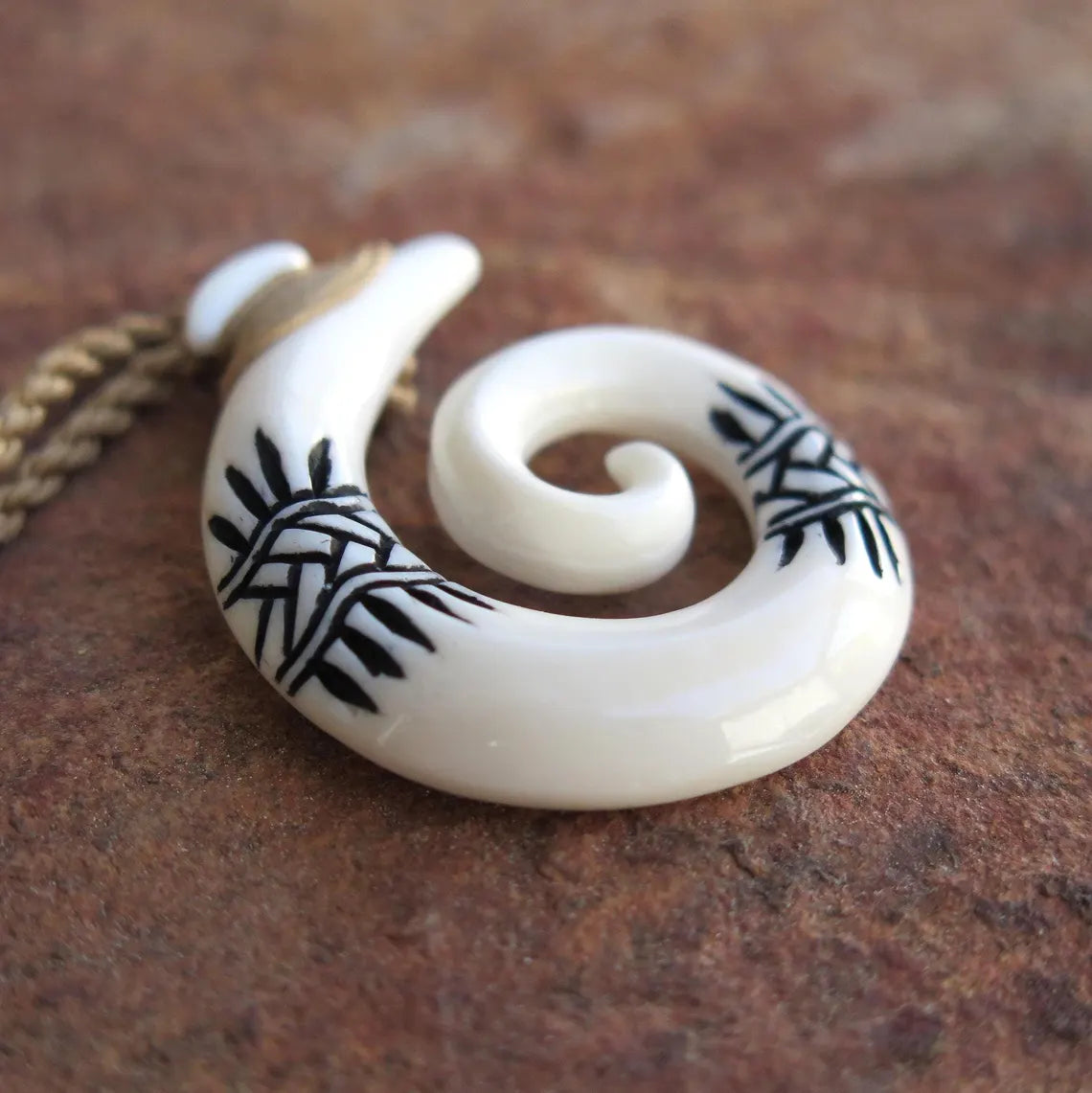 Spiral Tribe Etch Pendant