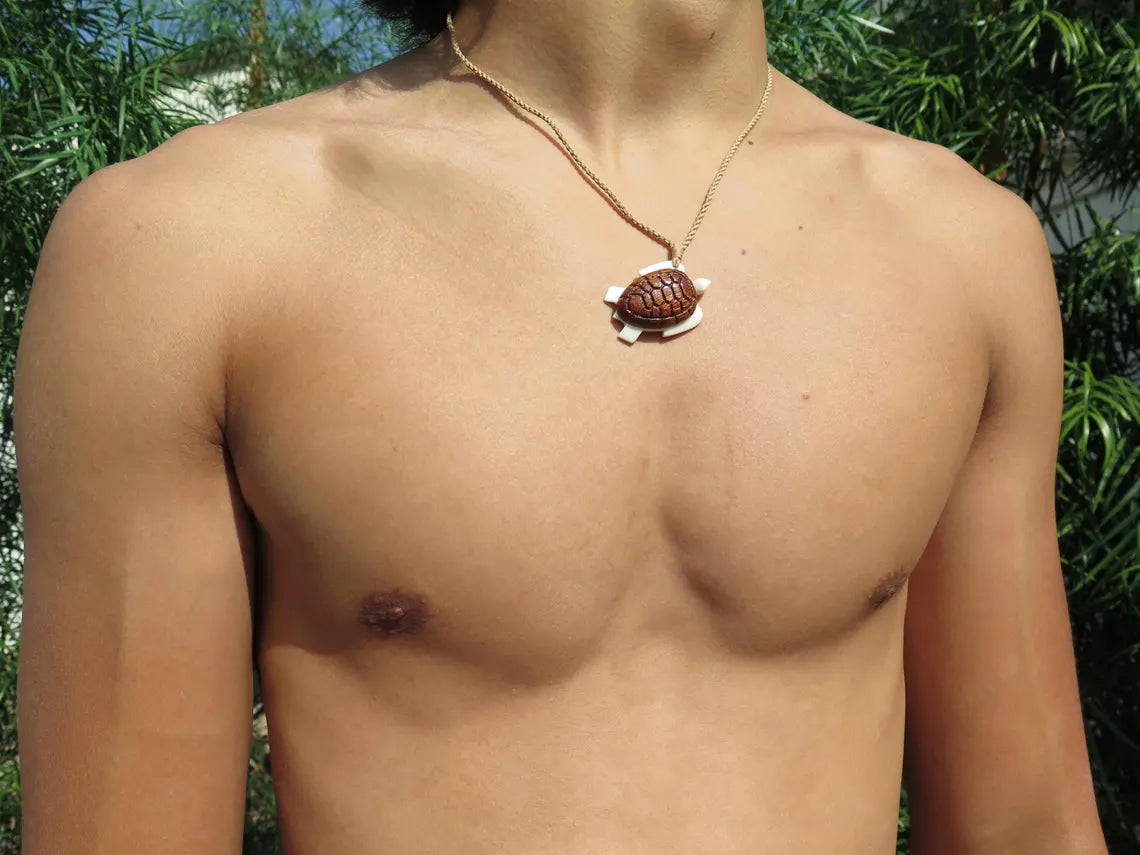 Honu Wood Shell Pendant