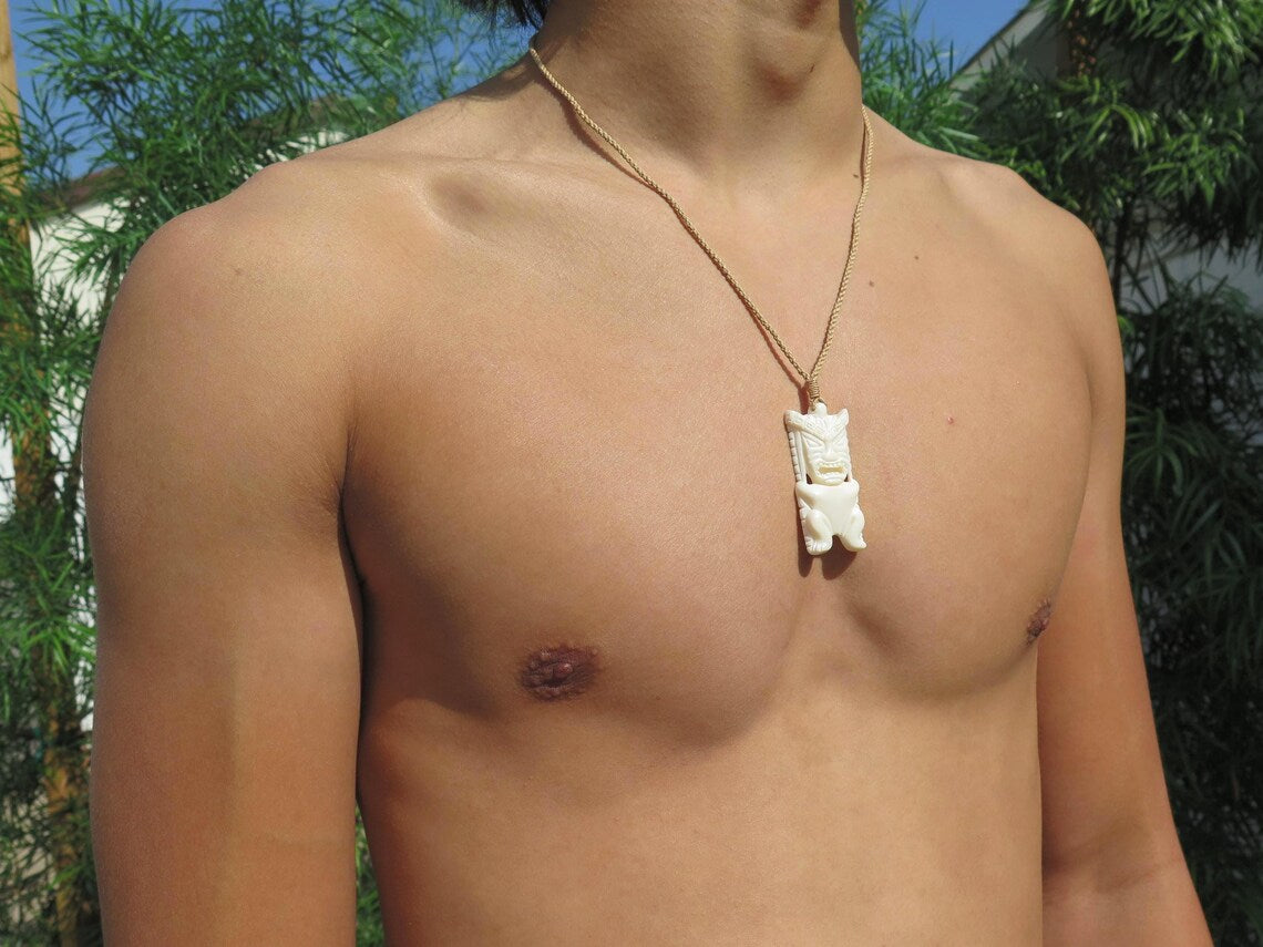 Tiki Carved Pendant