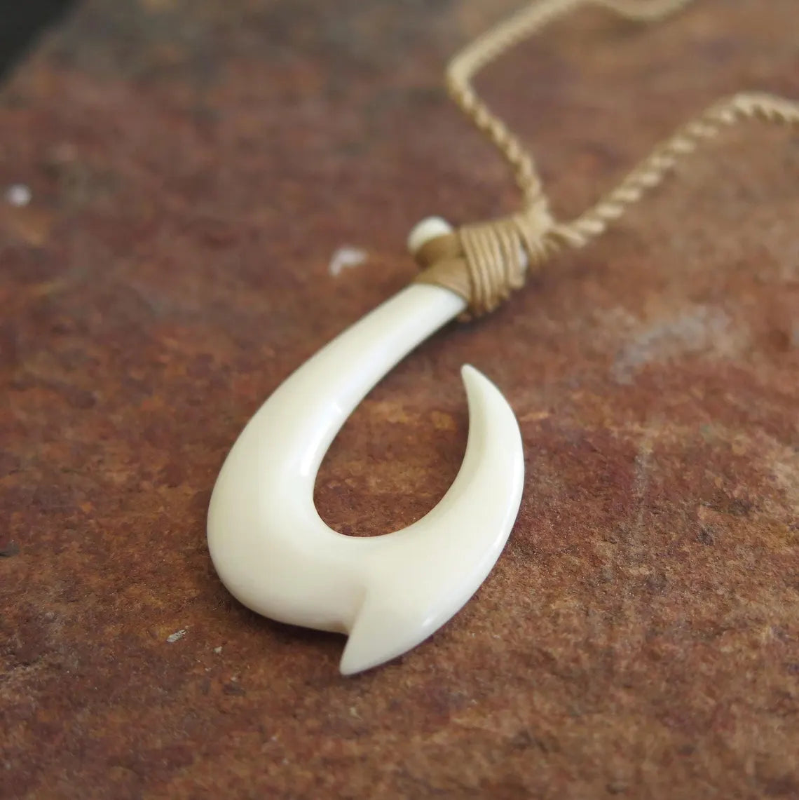 Maori Slim Fish Hook Pendant