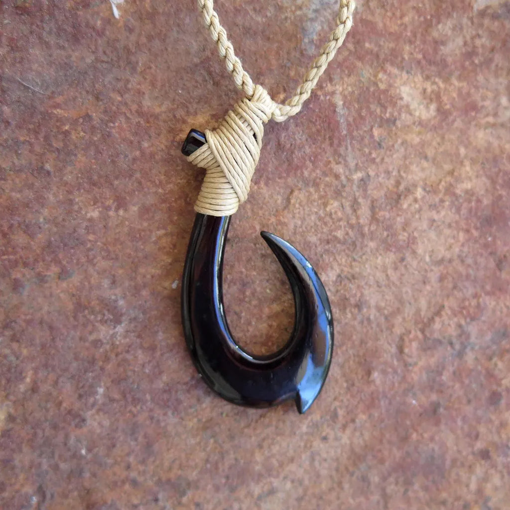 Maori Slim Fish Hook Pendant