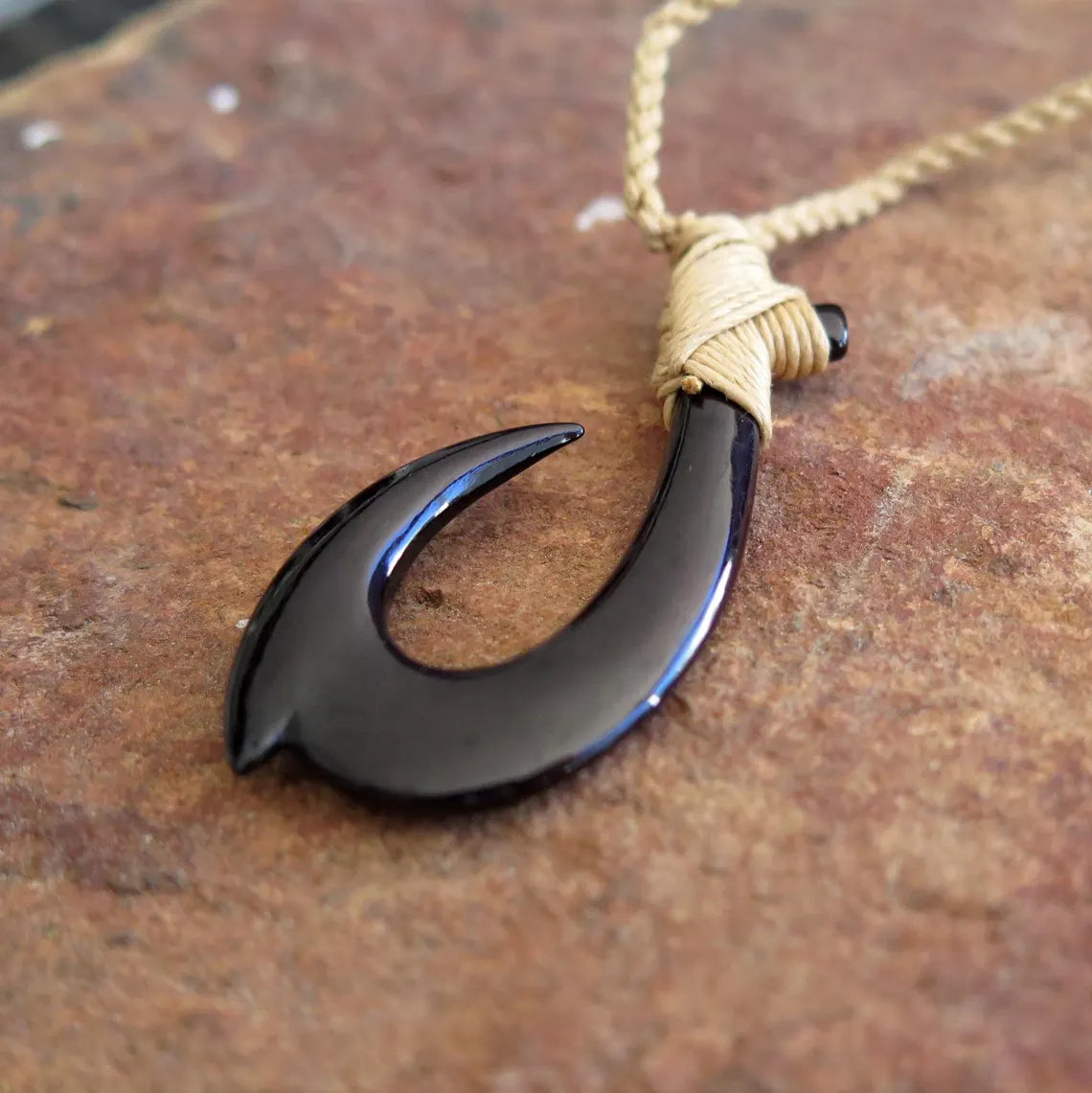 Maori Slim Fish Hook Pendant