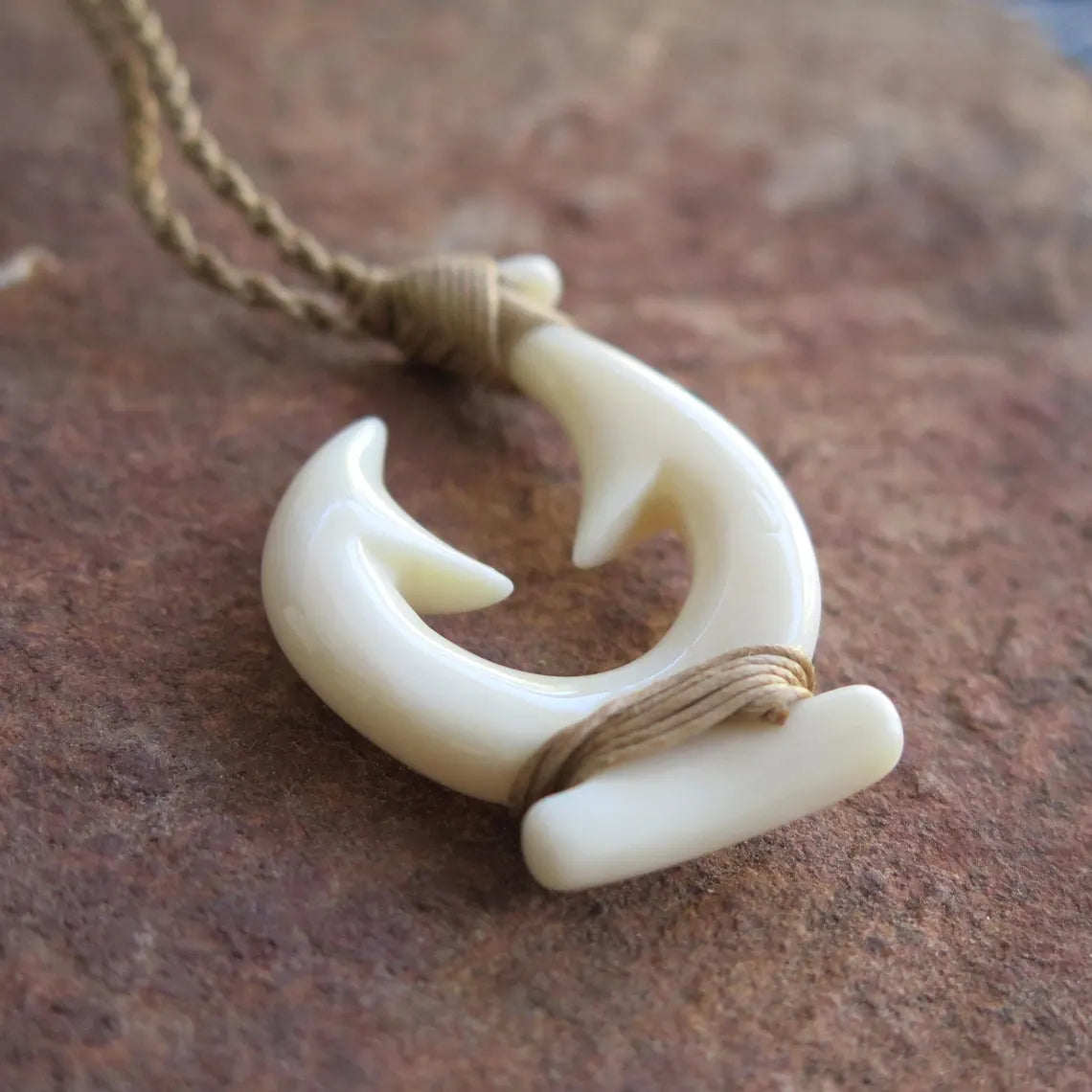 Maori Wrapped Fish Hook Pendant