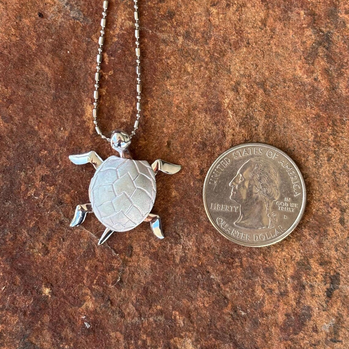 Honu Mobile Pendant - Silver