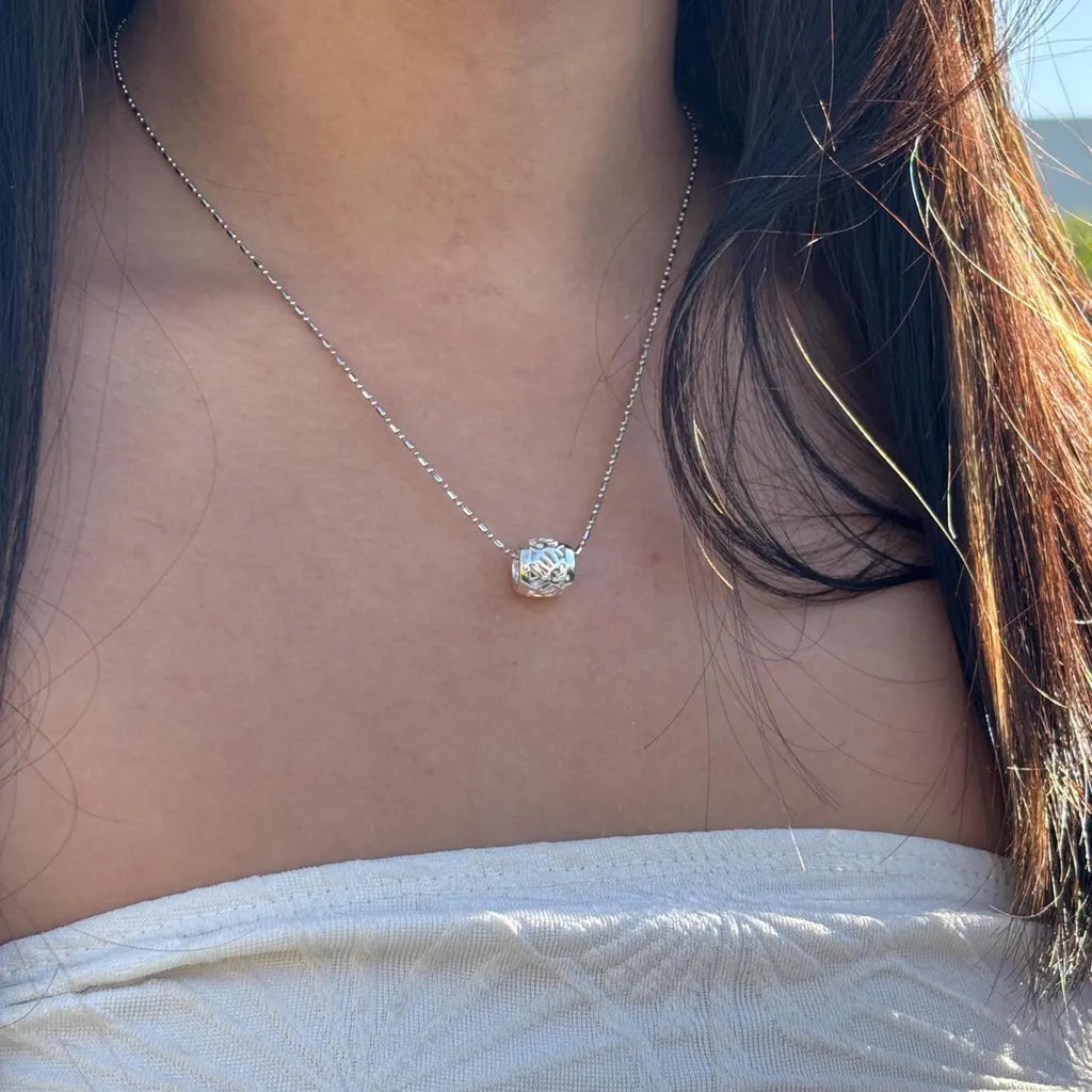 Honu Barrel Pendant - Silver