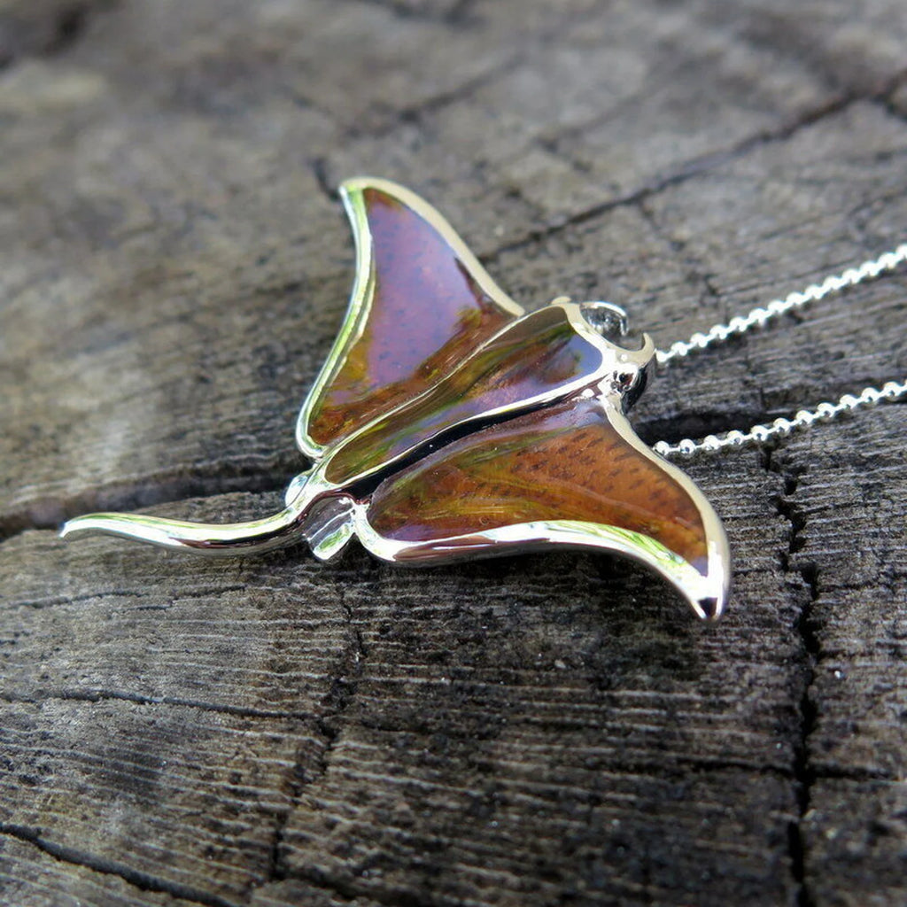 Sting Ray Koa Wood Pendant