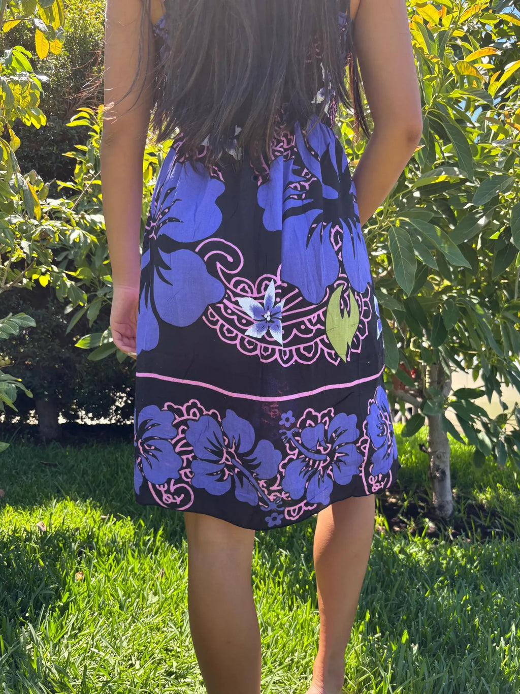 Noelani Sun Dress - Purple & Black