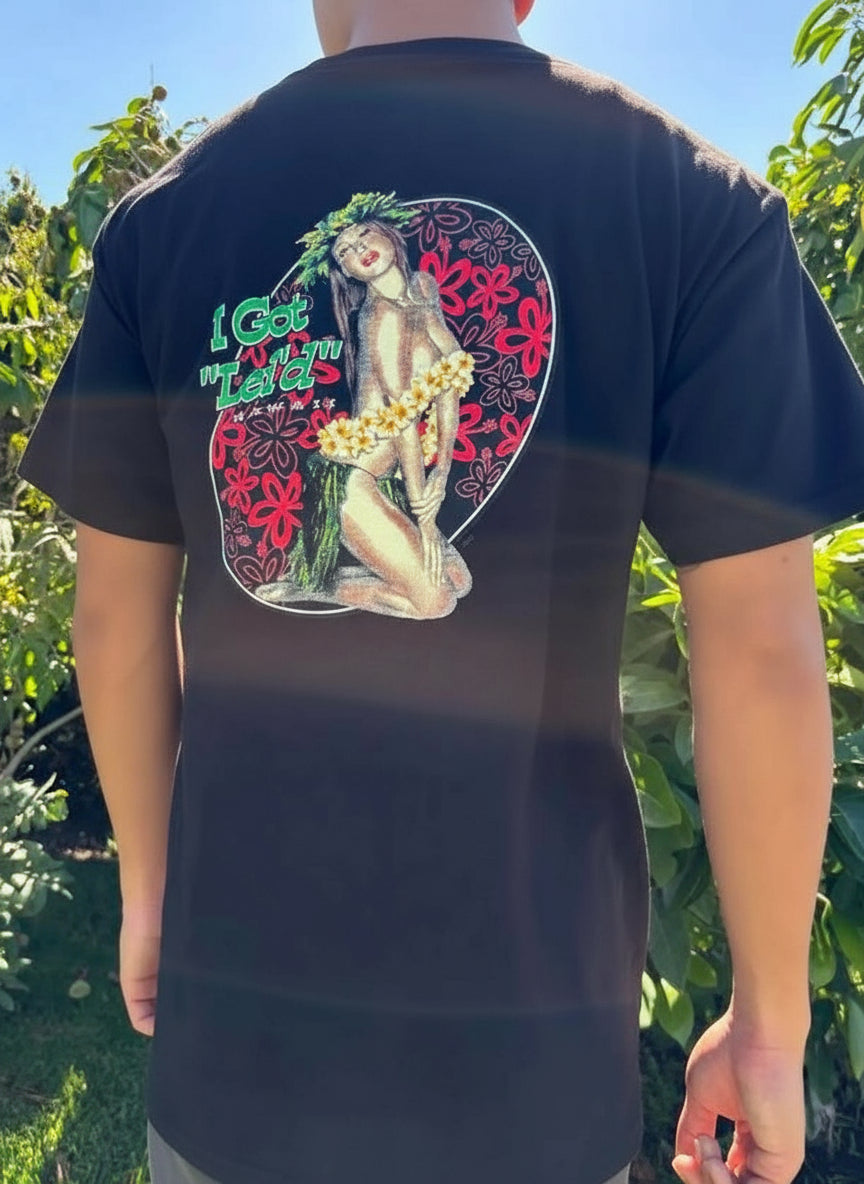 I Got Lei'd Graphic Tee - Black & White