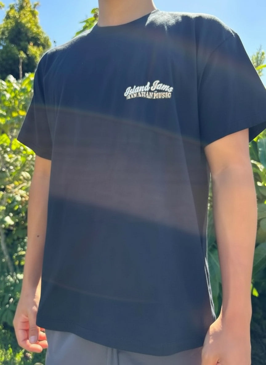 Tiki Island Jams Graphic Tee - Black & White