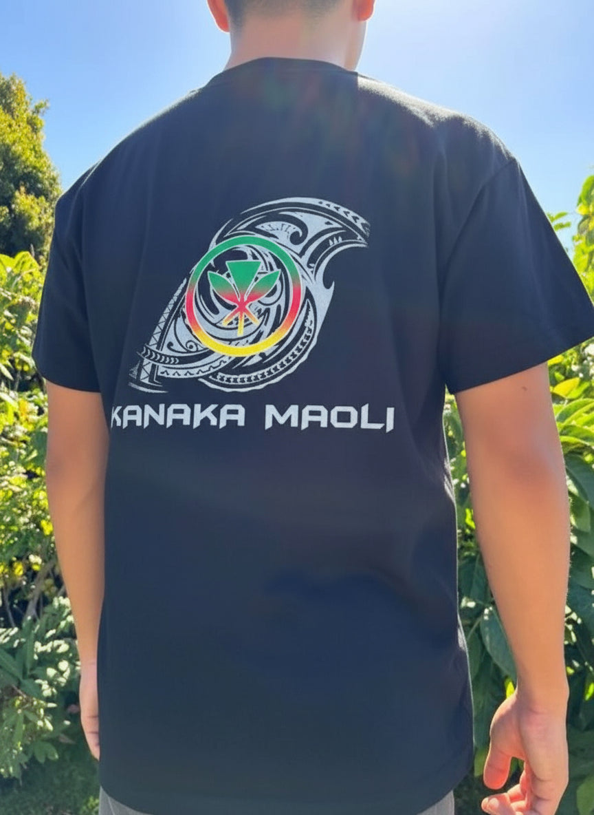Kanaka Maoli Seal Graphic Tee - Black & White