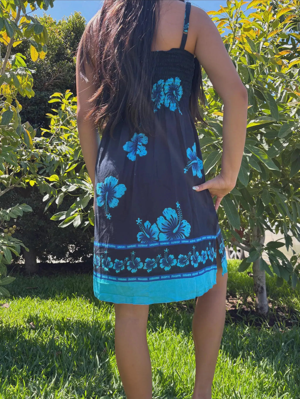 Kalei Sun Dress - Turquoise