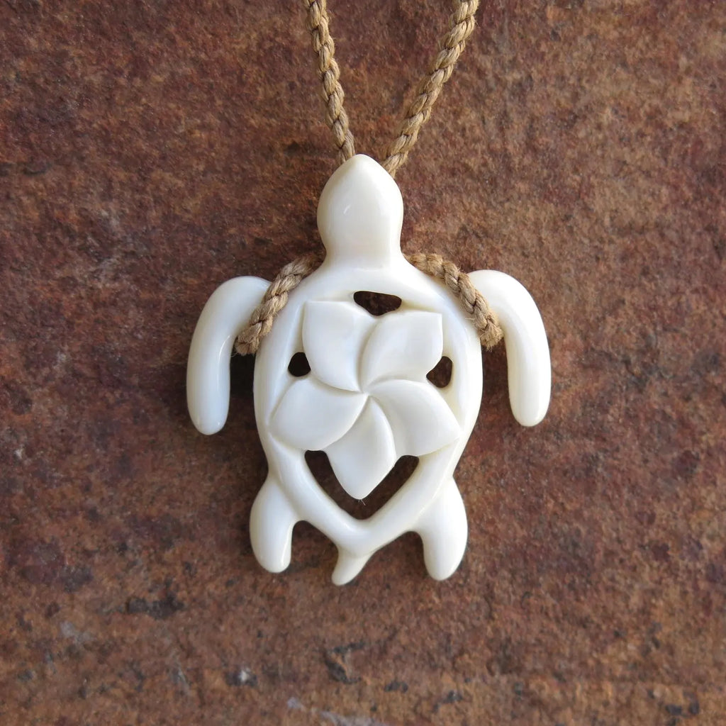 Honu Plumeria Pendant