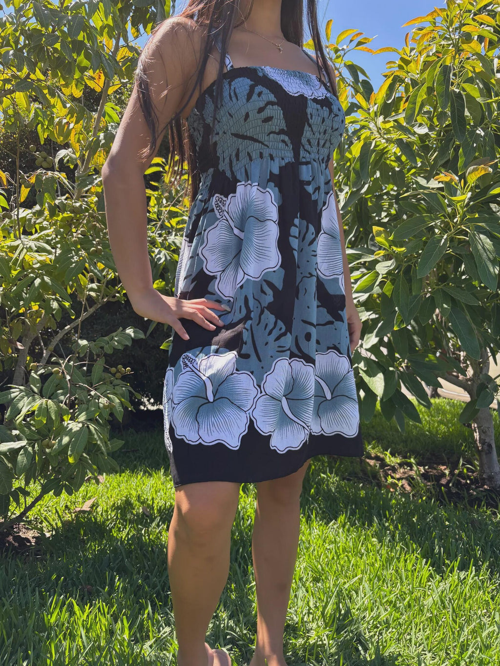 Laulani Sun Dress - Black & White