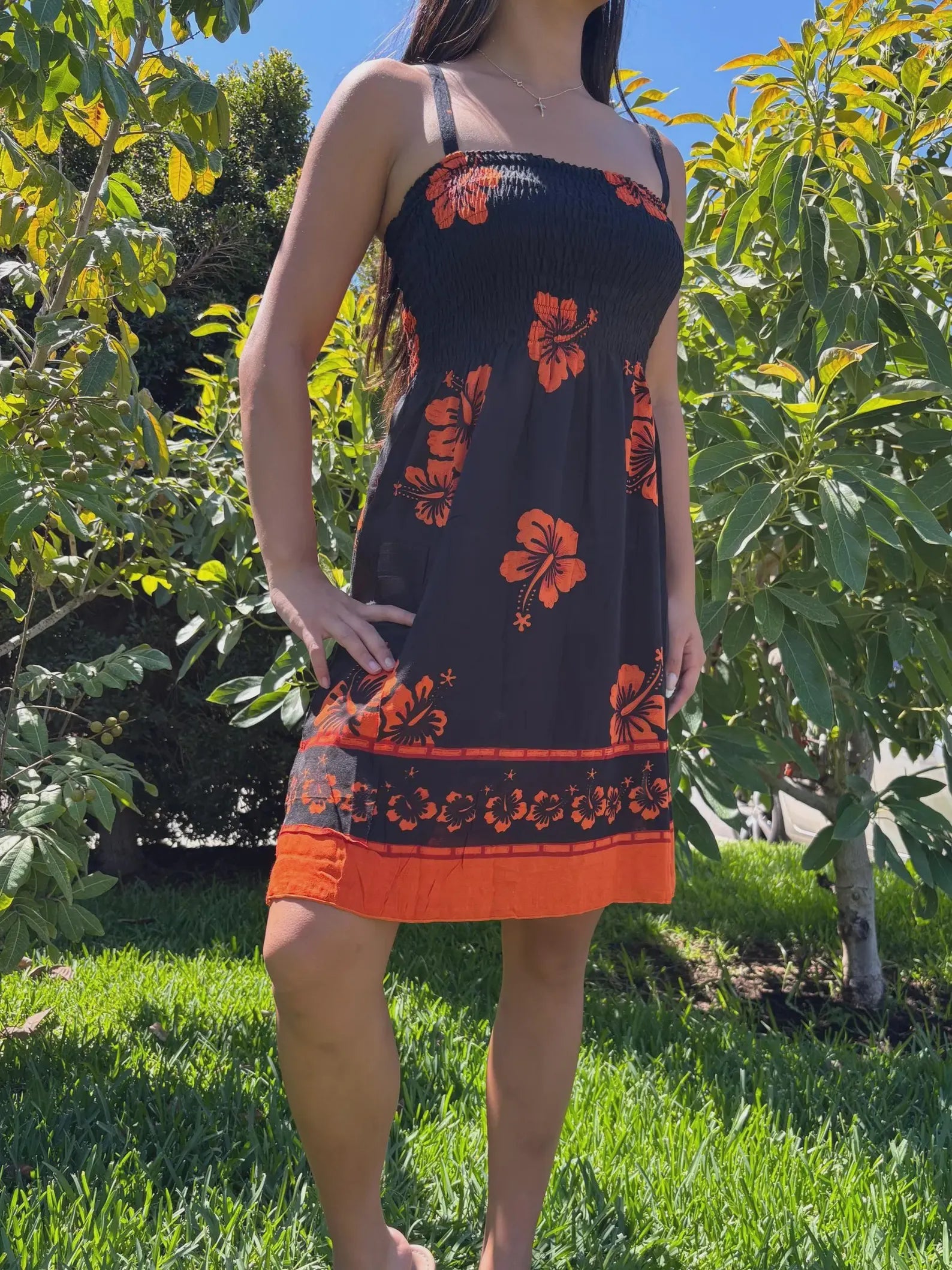 Kalei Sun Dress - Orange