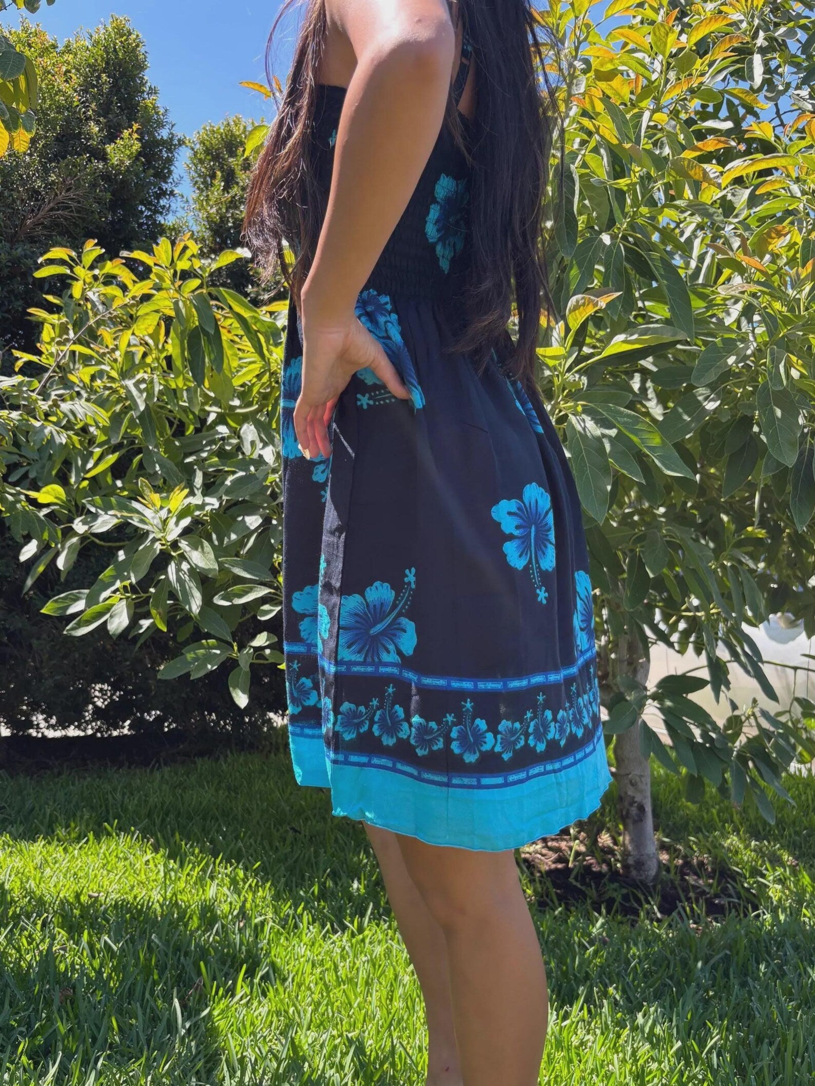 Kalei Sun Dress - Turquoise