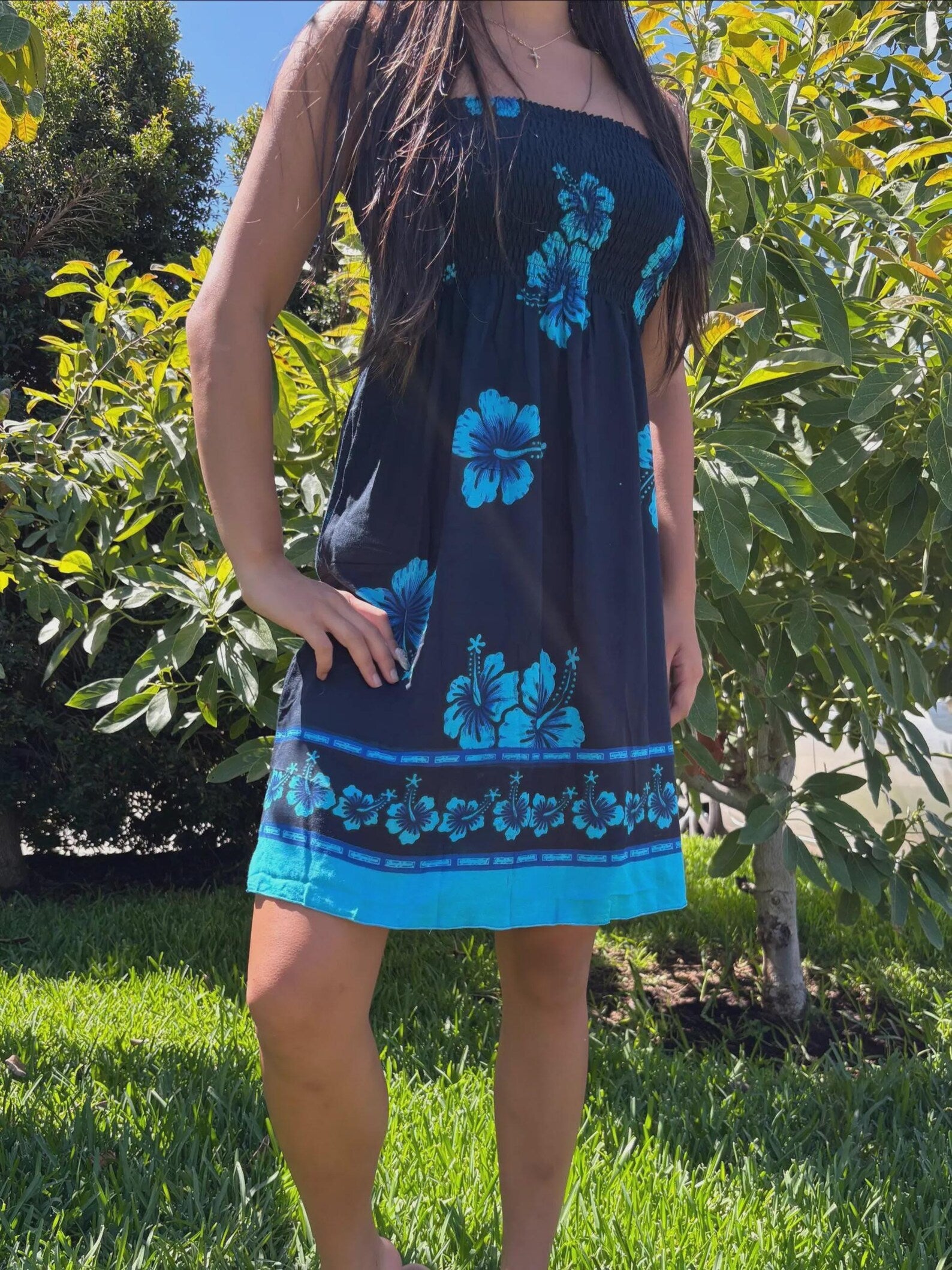Kalei Sun Dress - Turquoise