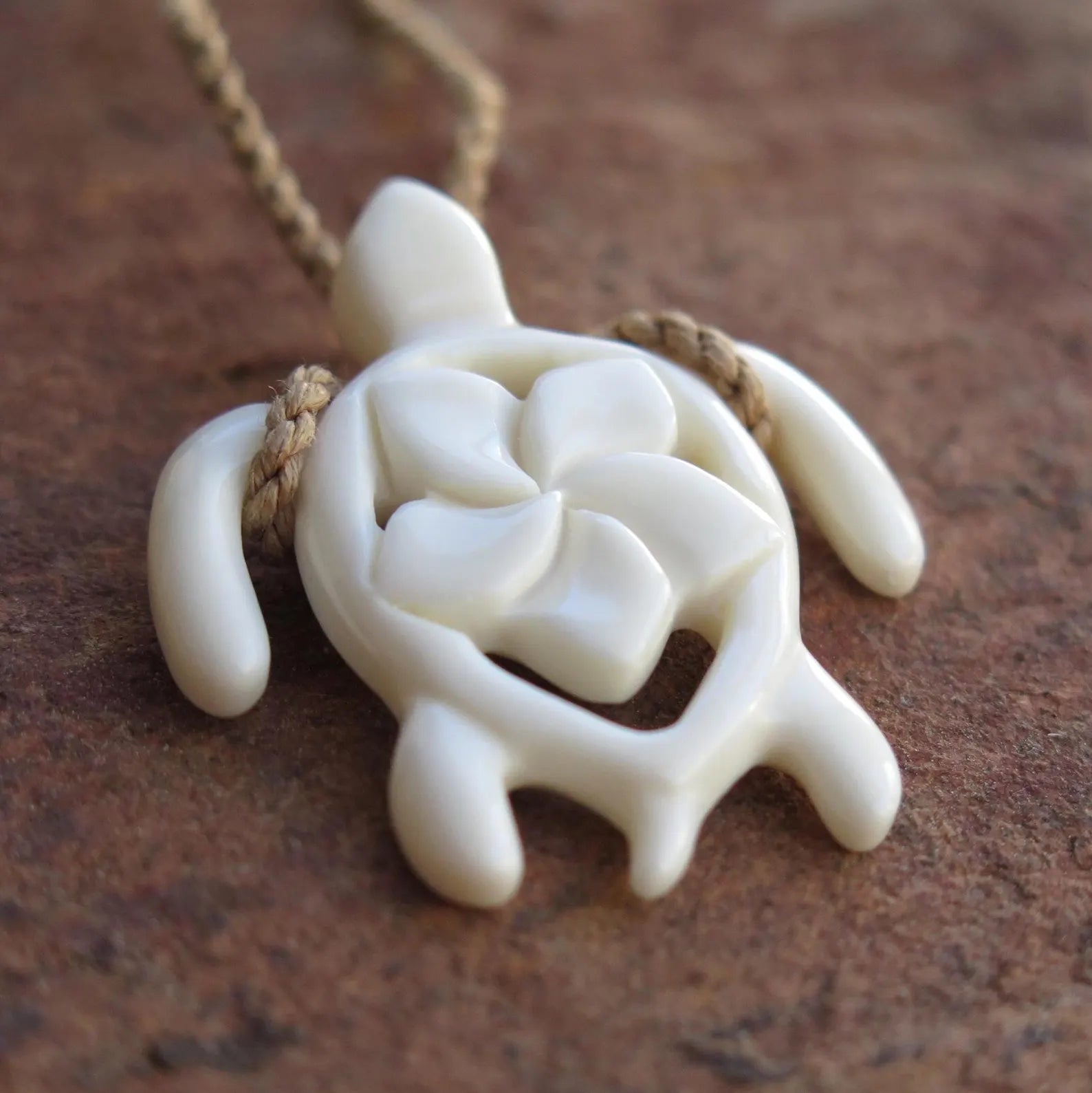 Honu Plumeria Pendant