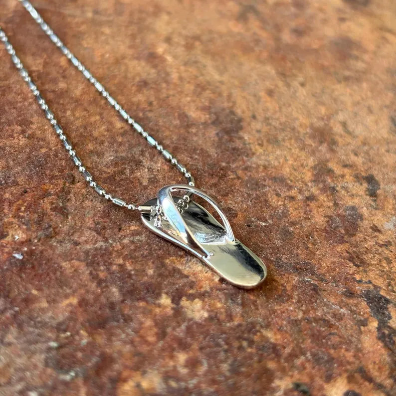 Flip Flop Pendant - Silver