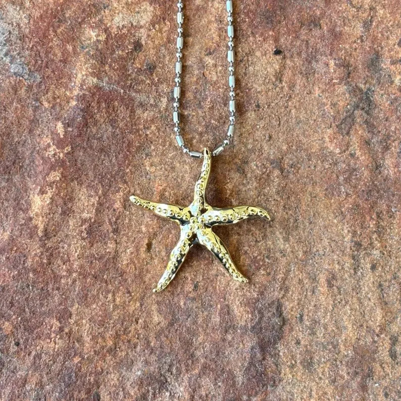 Star Fish Pendant - Gold